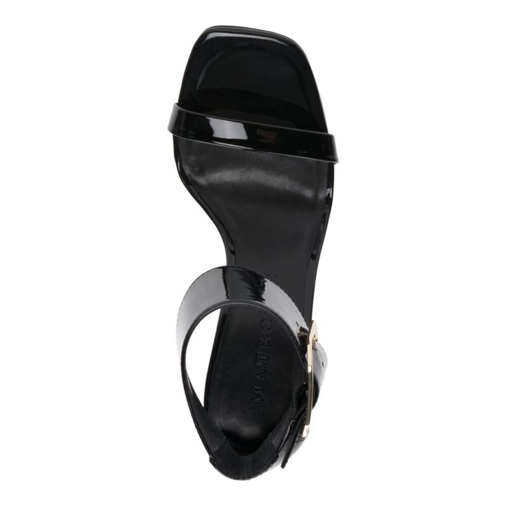 MATEO BY INC Womens Black Padded Melodie Square Toe Stiletto Heeled Sandal 6 M - Picture 3 of 4